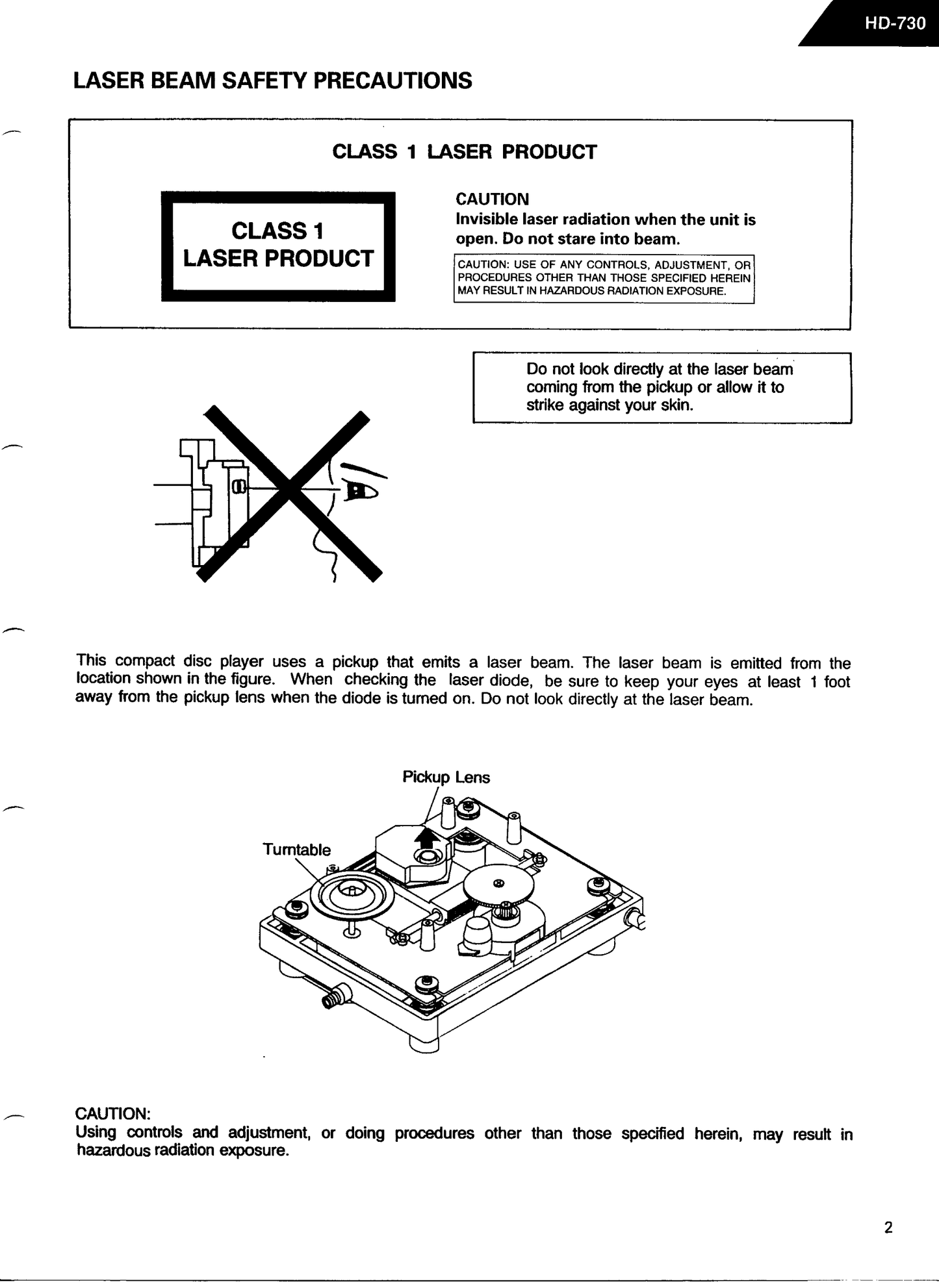 Harman/ Kardon HD 730 CD Player Service Manual (Pages: 59)