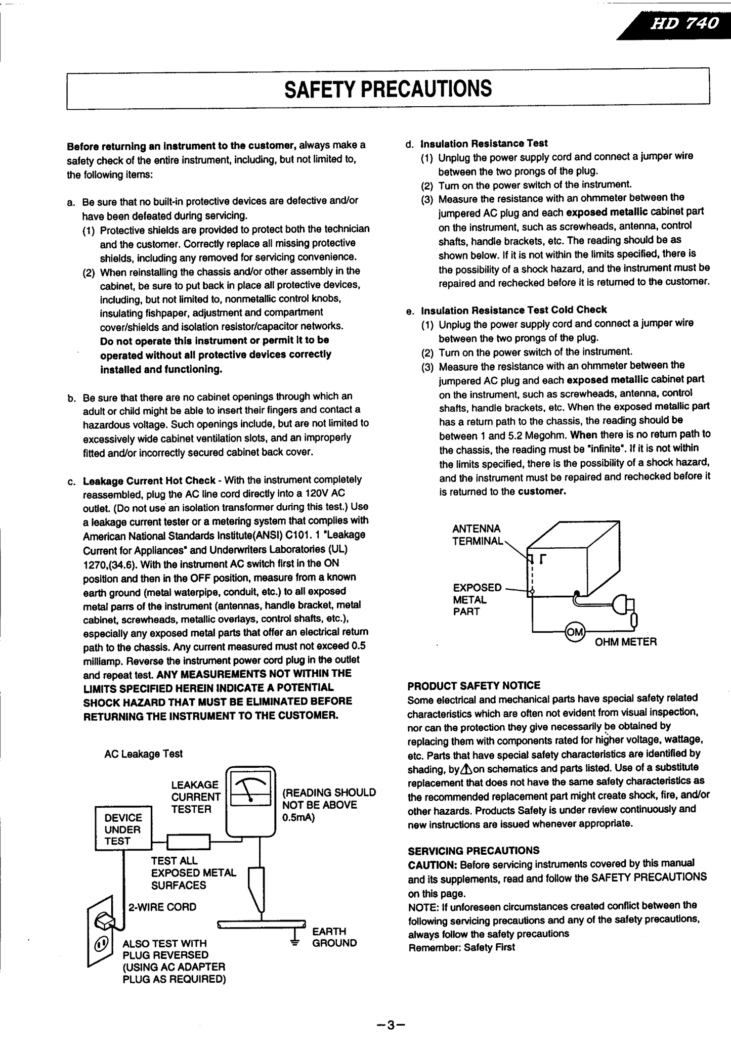 Harman/ Kardon HD 740 CD Player Service Manual (Pages: 49)