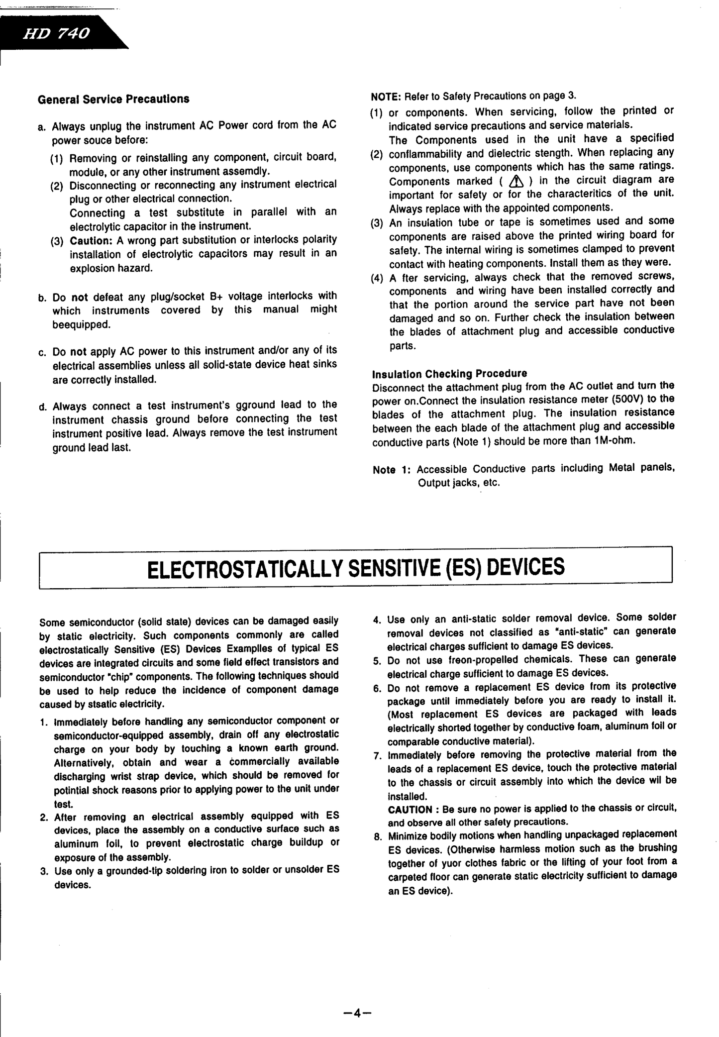 Harman/ Kardon HD 740 CD Player Service Manual (Pages: 49)