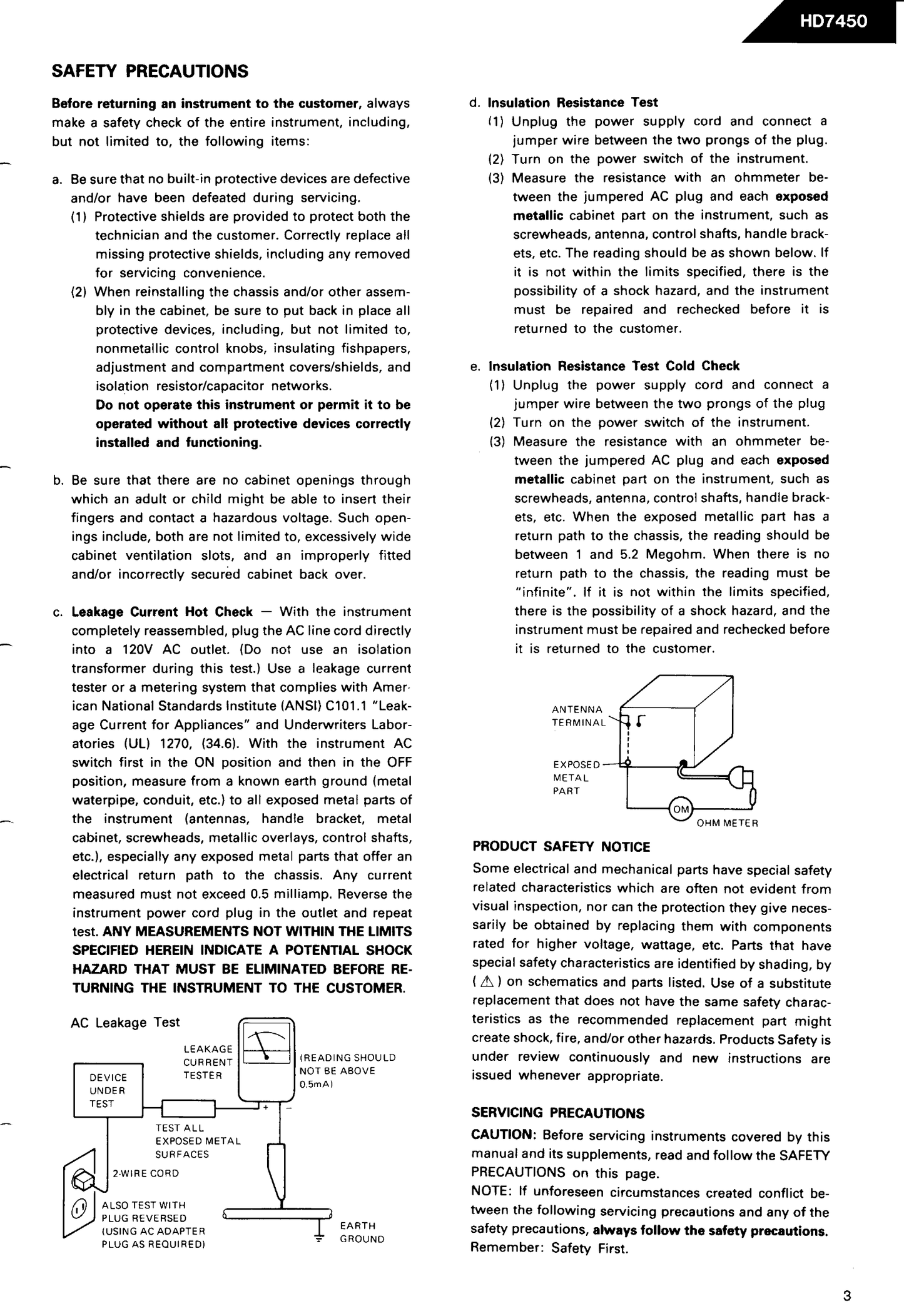 Harman/ Kardon HD7450 CD Player Service Manual (Pages: 62)