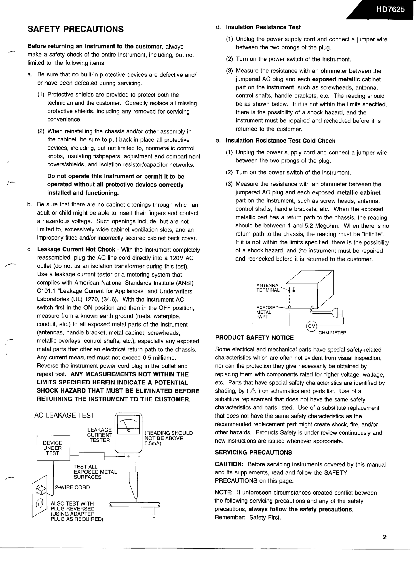 Harman/ Kardon HD7625 CD Player Service Manual (Pages: 53)