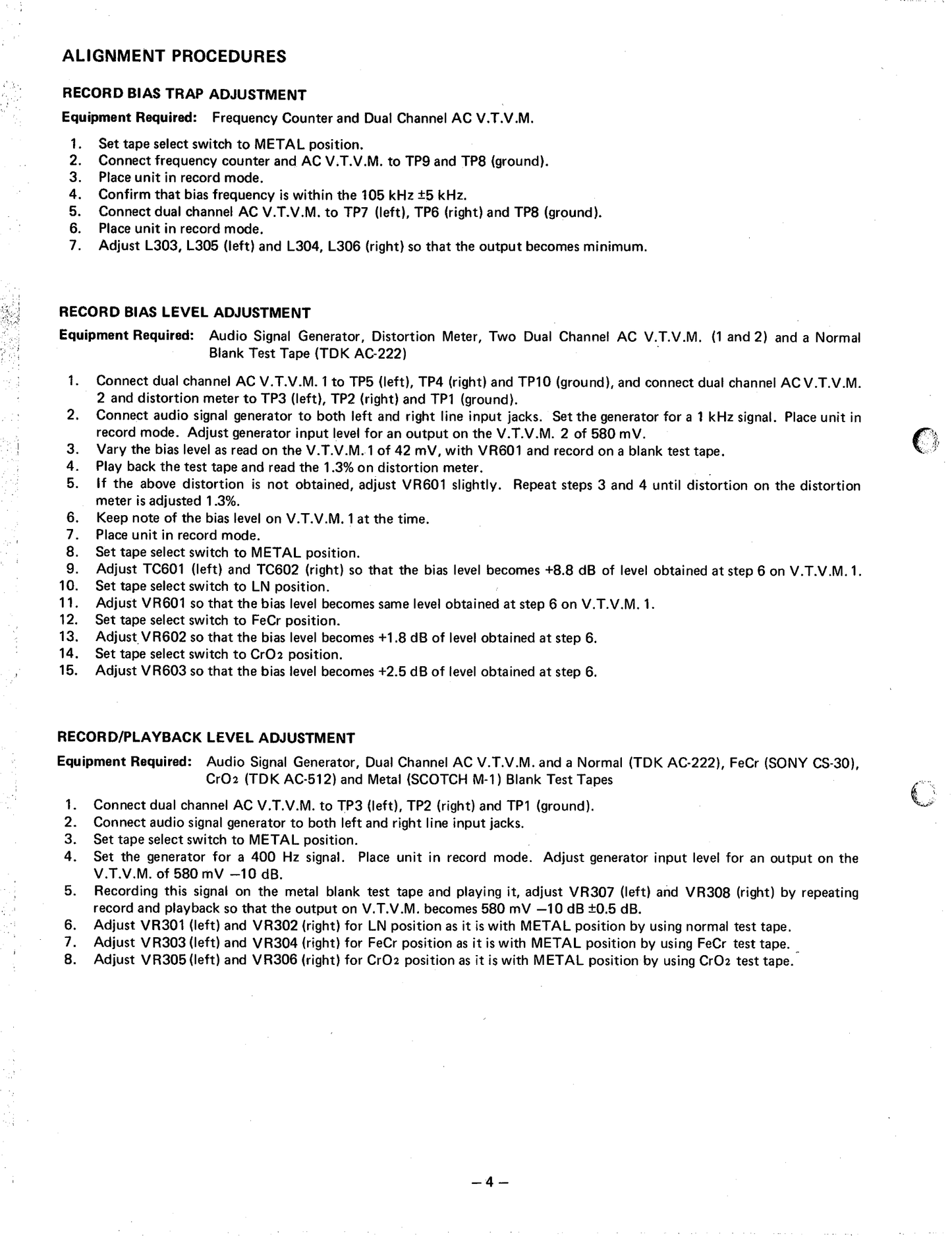 Harman/ Kardon HK200xm Stereo Cassette Deck Service Manual (Pages: 36)