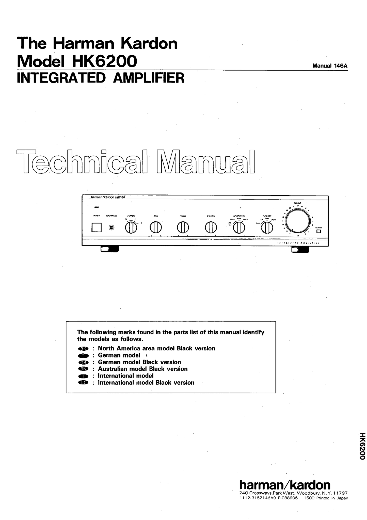 Harman/ Kardon HK6200 Amplifier Service Manual (Pages: 32)