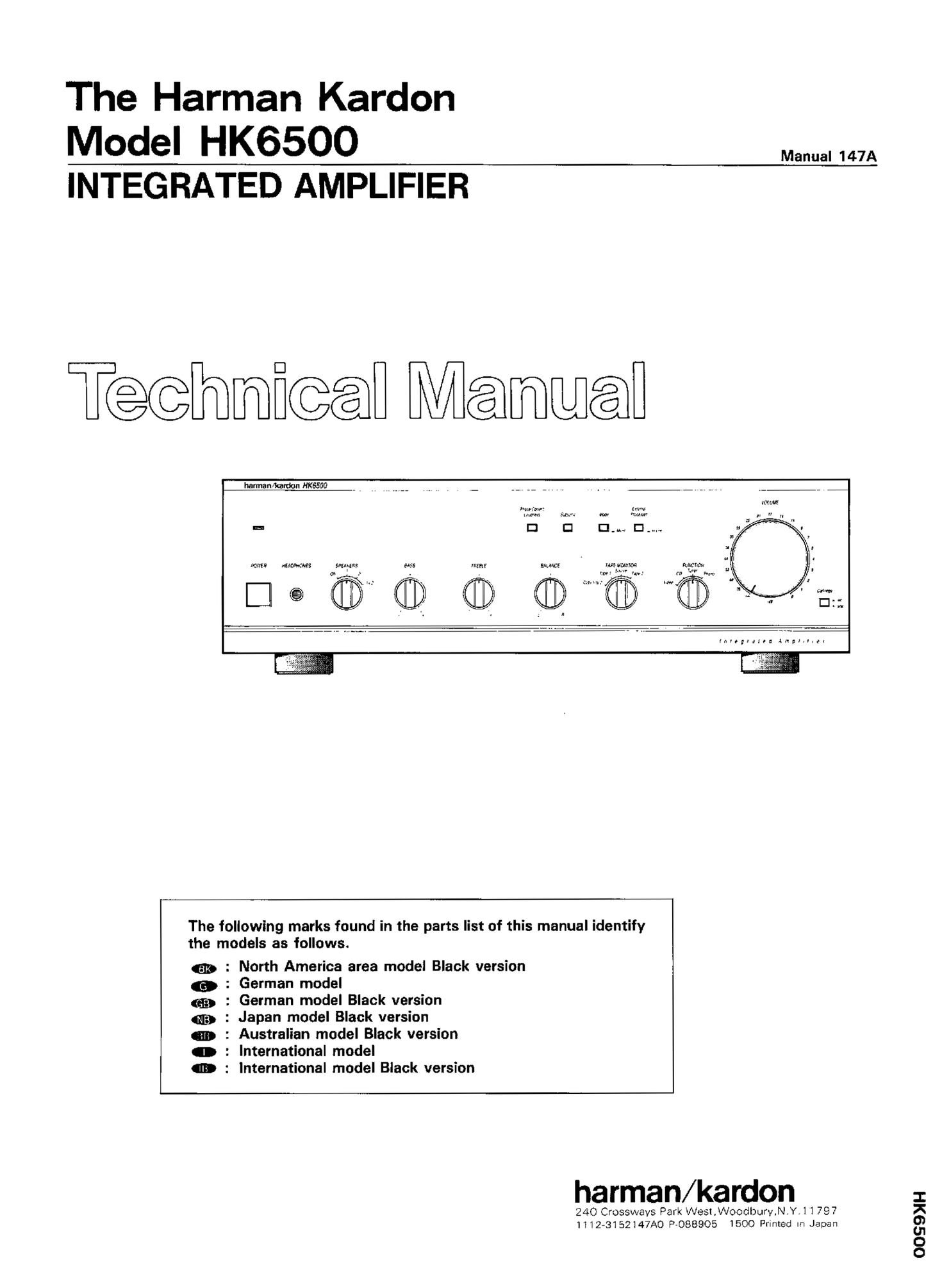 Harman/ Kardon HK6500 Amplifier Service Manual (Pages: 28)