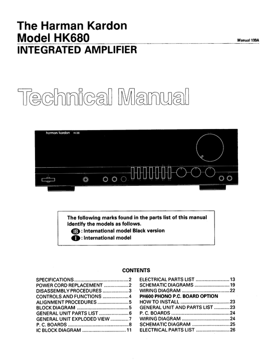 Harman/ Kardon HK680 Amplifier Service Manual (Pages: 38)