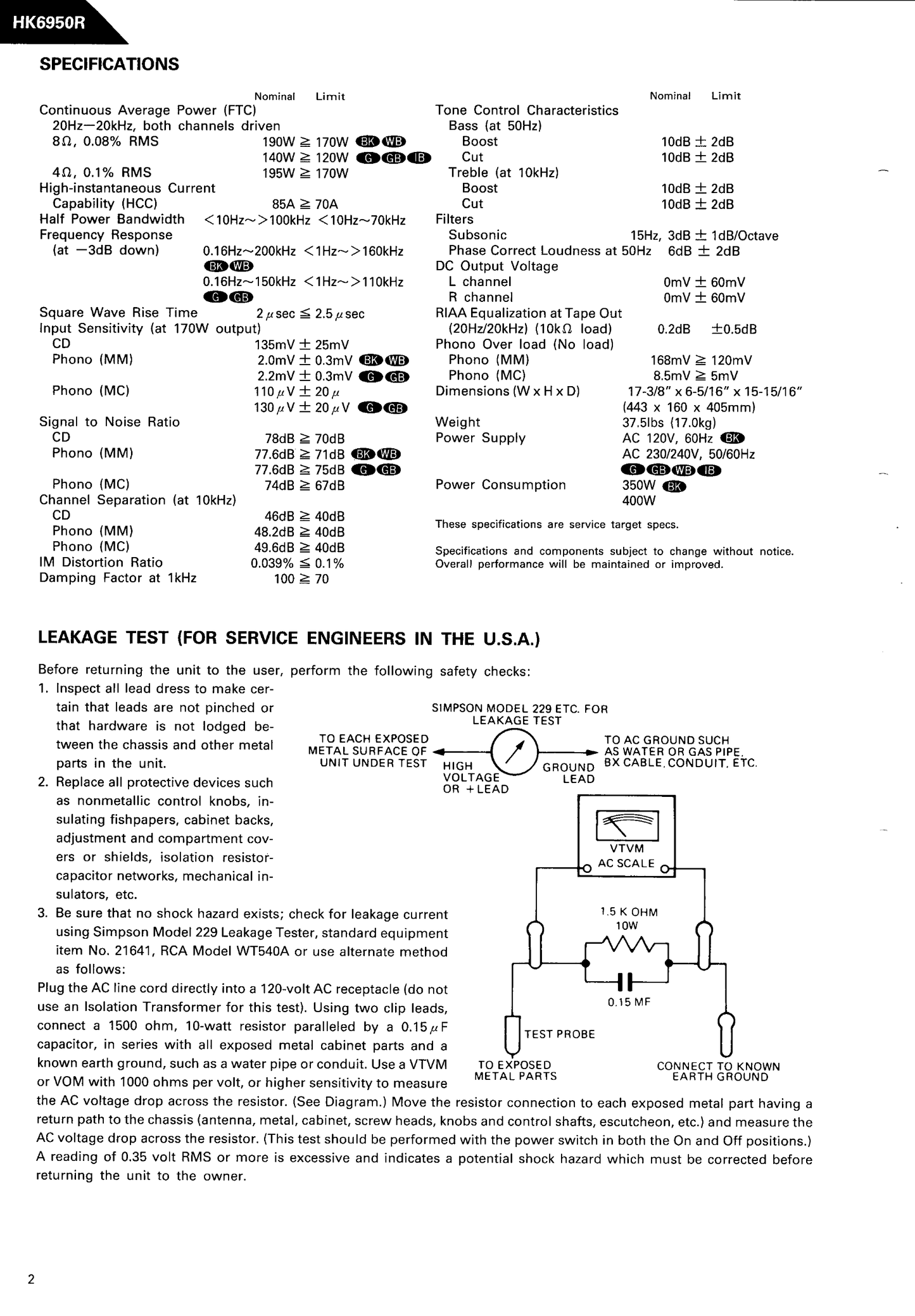 Harman/ Kardon HK6950R Amplifier Service Manual (Pages: 56)