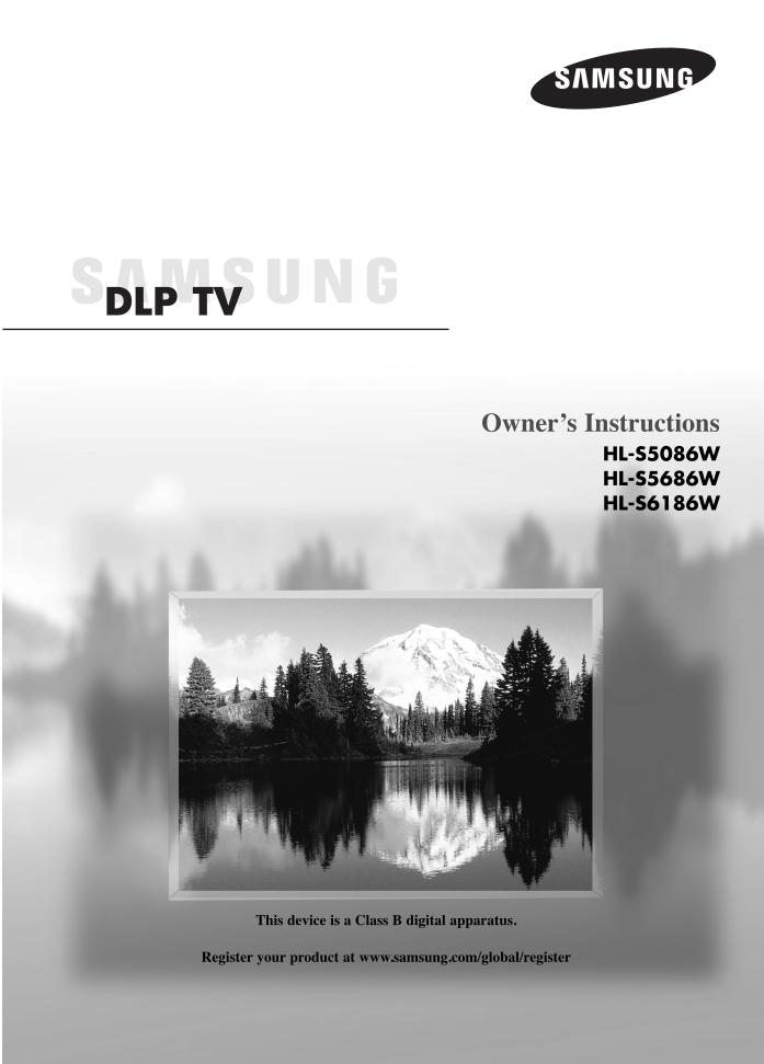 Samsung HLS5086W LNS5296 TXN2670WHFXX TV Operating Manual