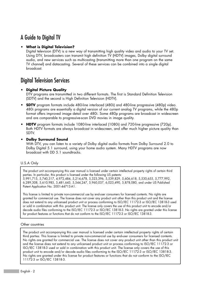Samsung HLS5086W LNS5296 TXN2670WHFXX TV Operating Manual