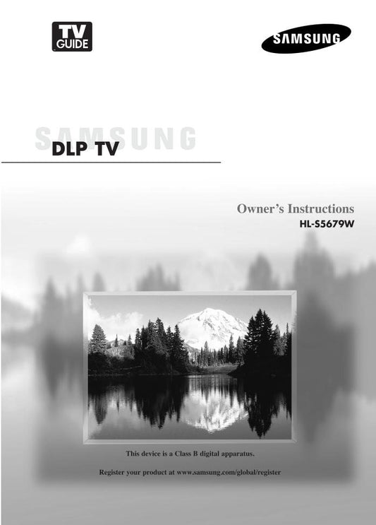 Samsung LNS3252DX TV Operating Manual