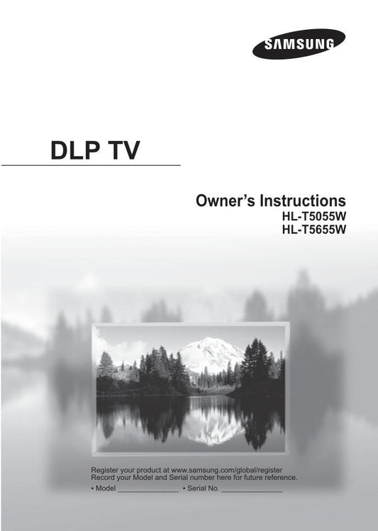 Samsung HLT5055W HLT5655W TV Operating Manual