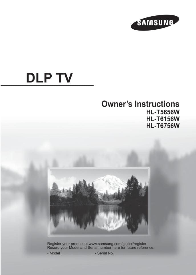 Samsung HLT5656W HLT6756W LNT5271FXXAA TV Operating Manual
