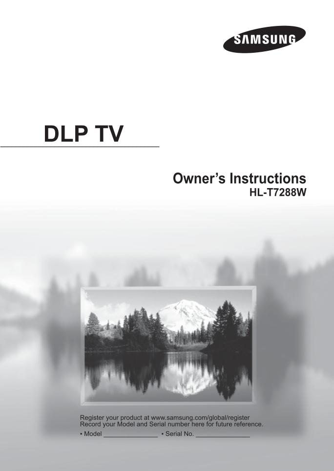 Samsung HLT7288 TV Operating Manual