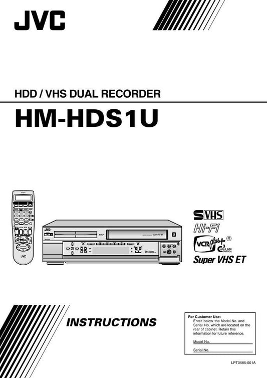 JVC HMHDS1U TV/VCR Combo Operating Manual