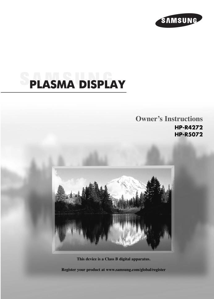 Samsung HPR4272/5072OM TV Operating Manual