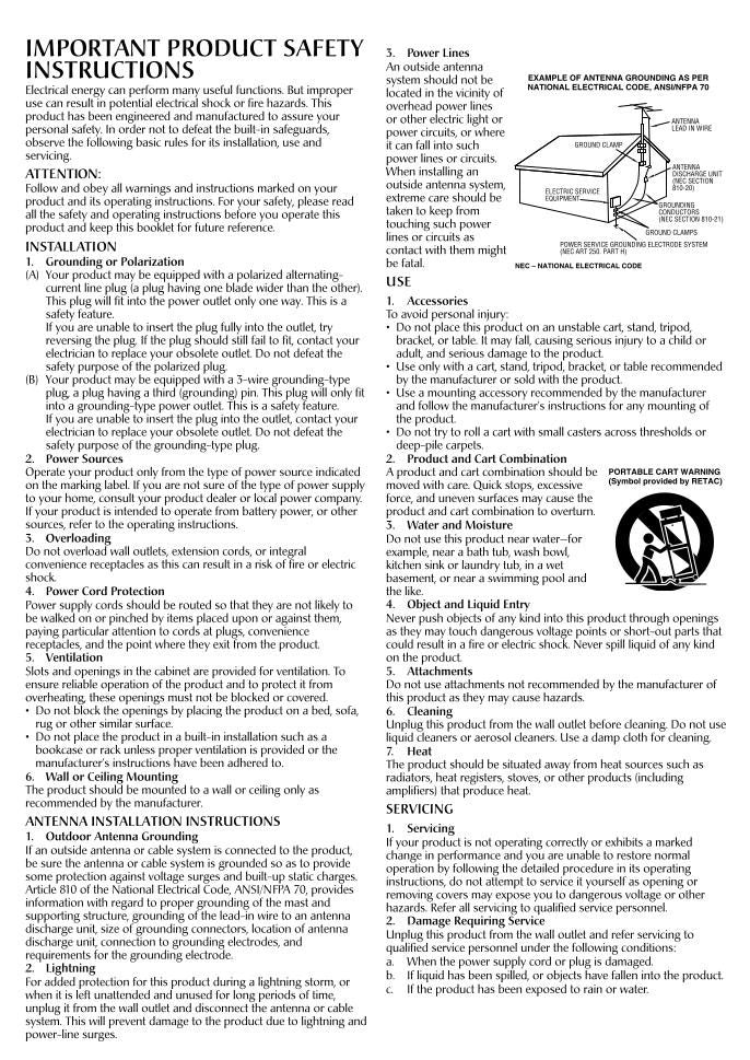 JVC HRA519U HRA5910 HRA5914 VCR Operating Manual