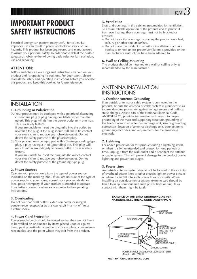 JVC HRDVS1U VCR Operating Manual