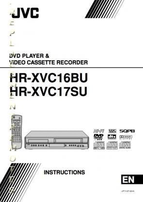 JVC HRXVC16BU HRXVC17SU HRXVC38BU DVD/VCR Combo Player Operating Manual