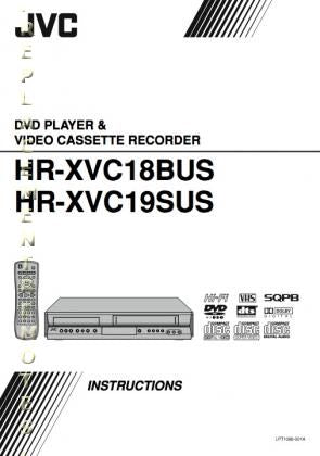 JVC HRXVC18BUS HRXVC19SUS DVD/VCR Combo Player Operating Manual