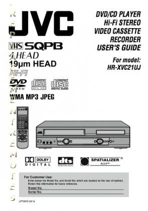 JVC HRXVC21U DVD/VCR Combo Player Operating Manual