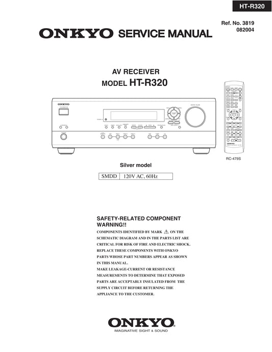 Onkyo HT-R320 AV Receiver Service Manual (Pages: 56)