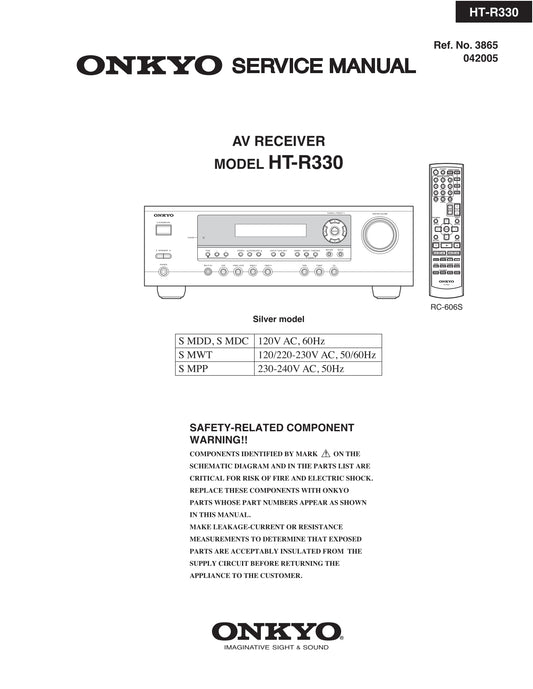 Onkyo HT-R330 AV Receiver Service Manual (Pages: 76)