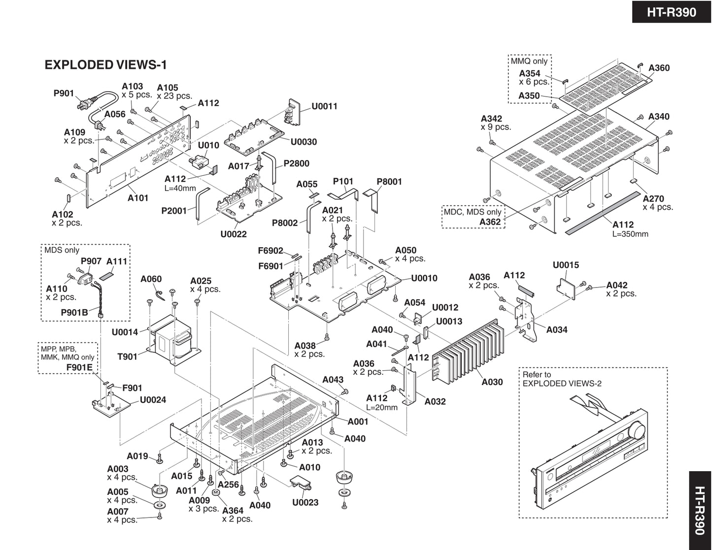 Onkyo HT-R390 AV Receiver Service Manual (Pages: 105)