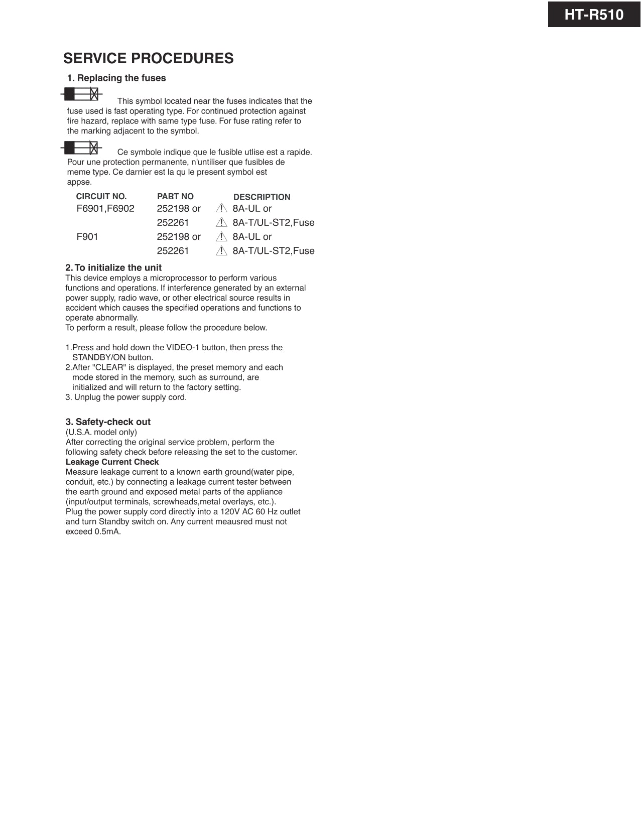 Onkyo HT-R510 AV Receiver Service Manual (Pages: 65)
