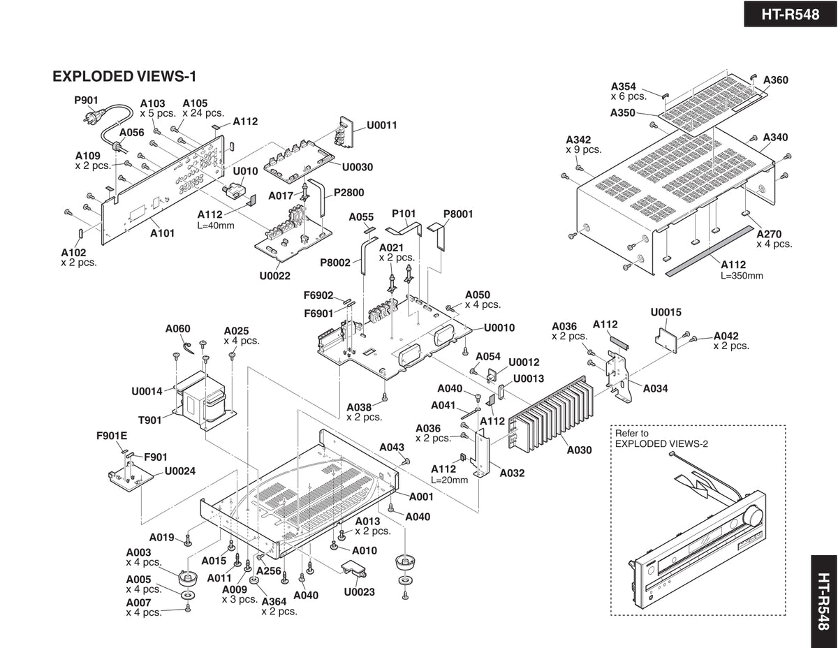 Invensys R548 Rectifier Module Onkyo HT-R548 AV Receiver Service Manual (Pages: 101) – Manuali