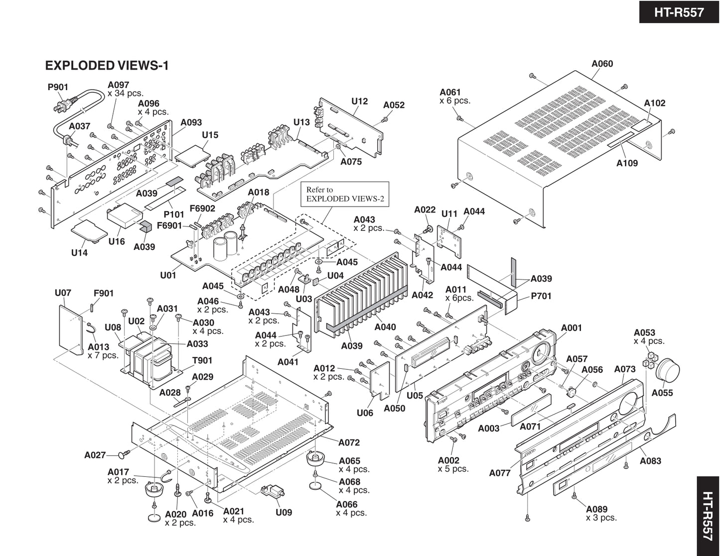 Onkyo HT-R557 & HT-SR750 AV Receiver Service Manual (Pages: 145)