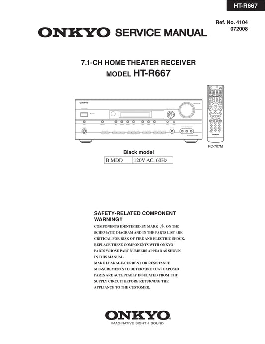 Onkyo HT-R667 AV Receiver Service Manual (Pages: 176)