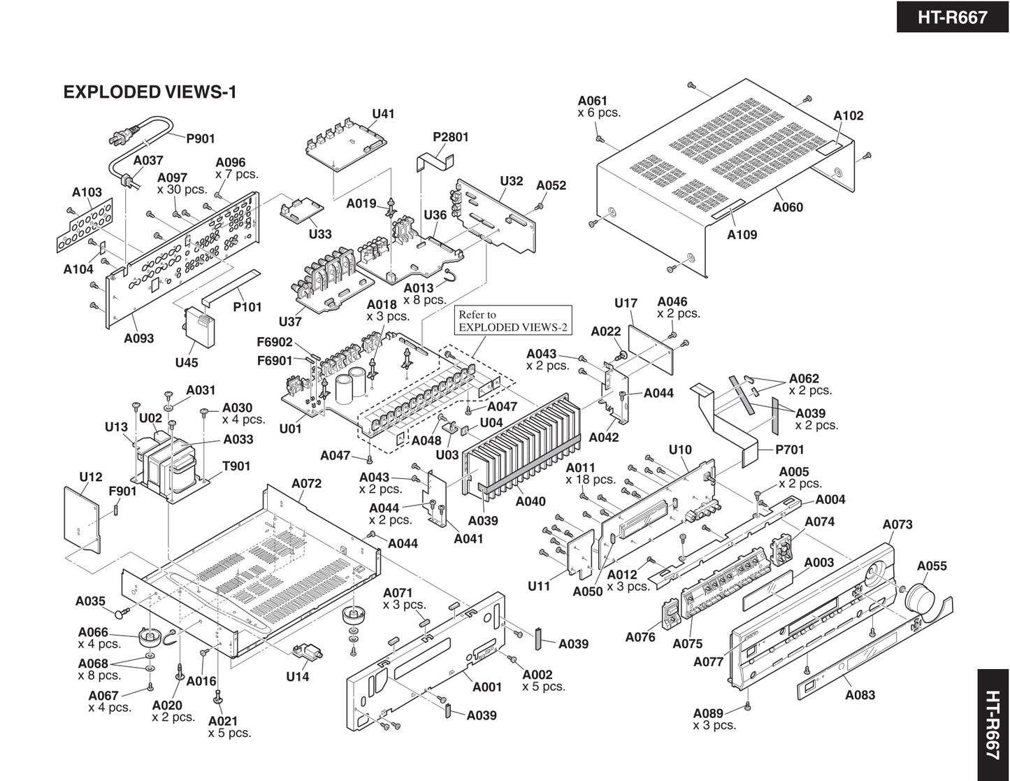 Onkyo HT-R667 AV Receiver Service Manual (Pages: 176)