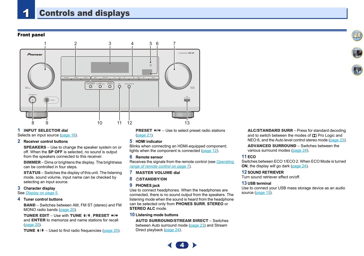 Pioneer HTP-074 & VSX-325 Home Theater System Owner/ User Manual (Pages: 42)