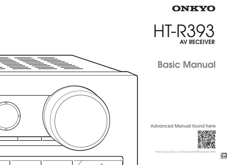 Onkyo HT-R393 HT-S3700 Audio/Video Receiver Operating Manual