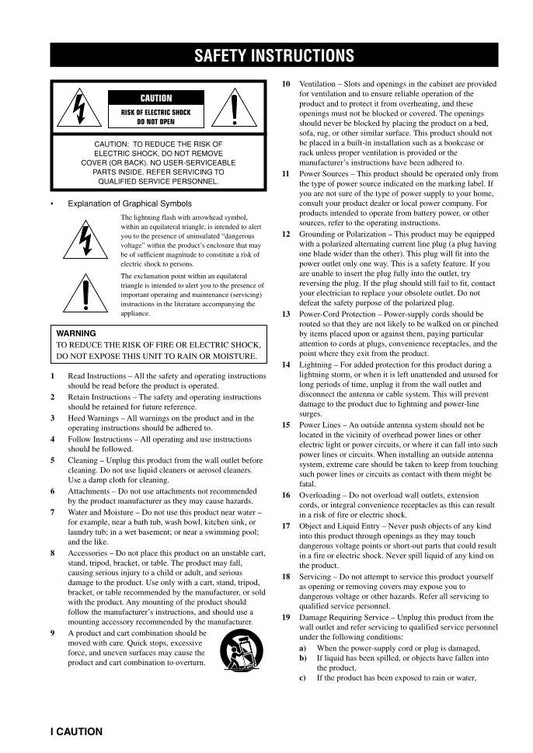 Yamaha HTR5540 Audio/Video Receiver Operating Manual