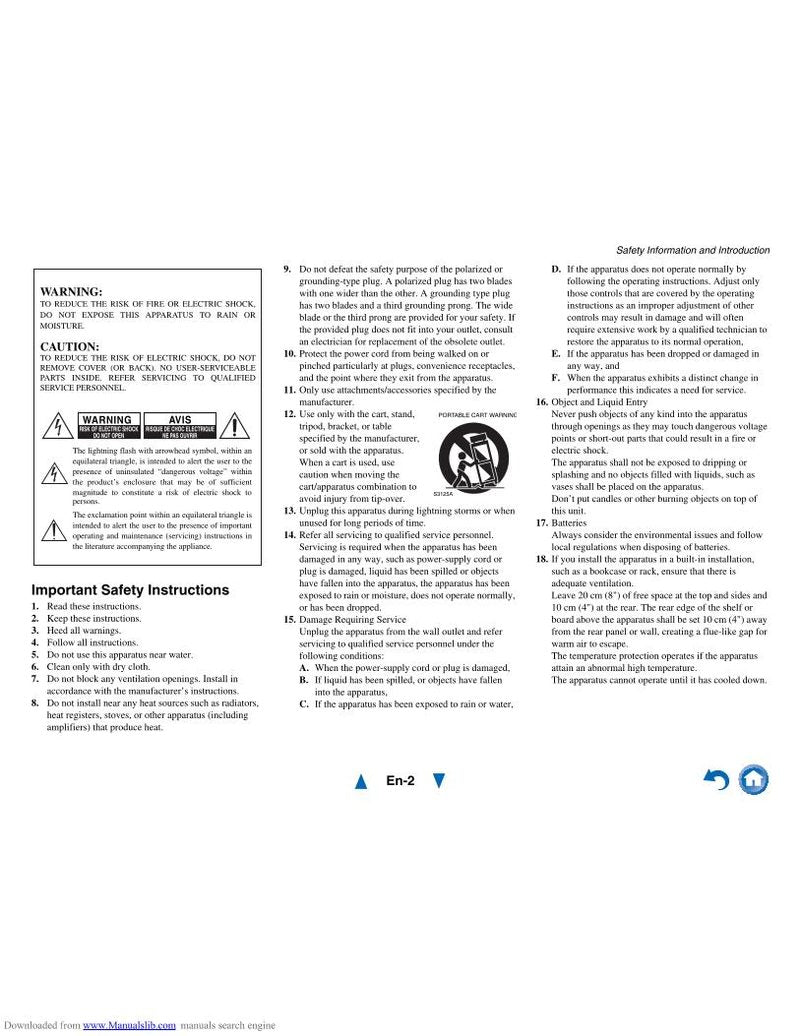 Onkyo HTR592 Audio/Video Receiver Operating Manual