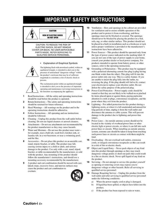 Yamaha HTR6140 Audio/Video Receiver Operating Manual