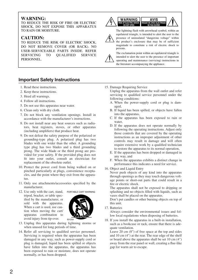 Onkyo HTR640 Audio/Video Receiver Operating Manual