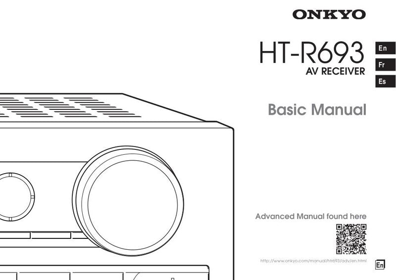 Onkyo HT-R693 Audio/Video Receiver Operating Manual