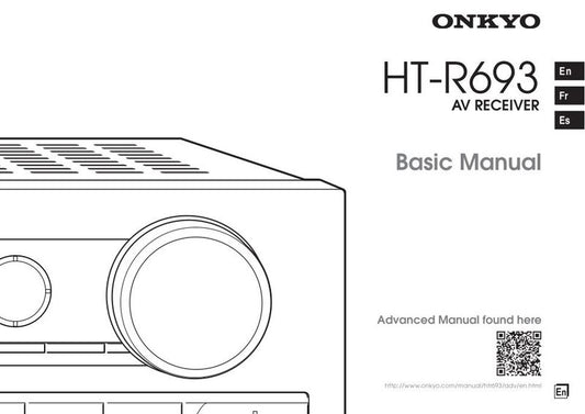 Onkyo HT-R693 Audio/Video Receiver Operating Manual