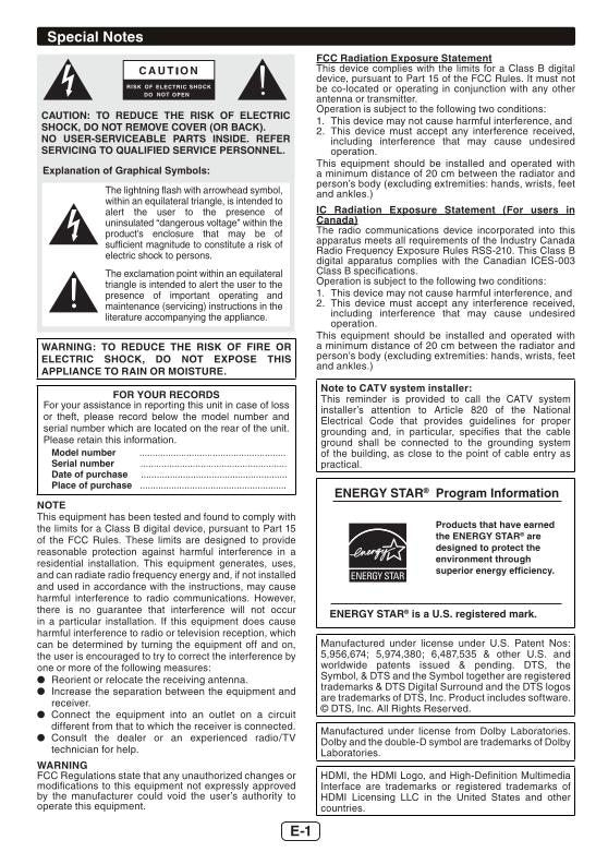 Sharp HTSB602 Sound Bar System Operating Manual