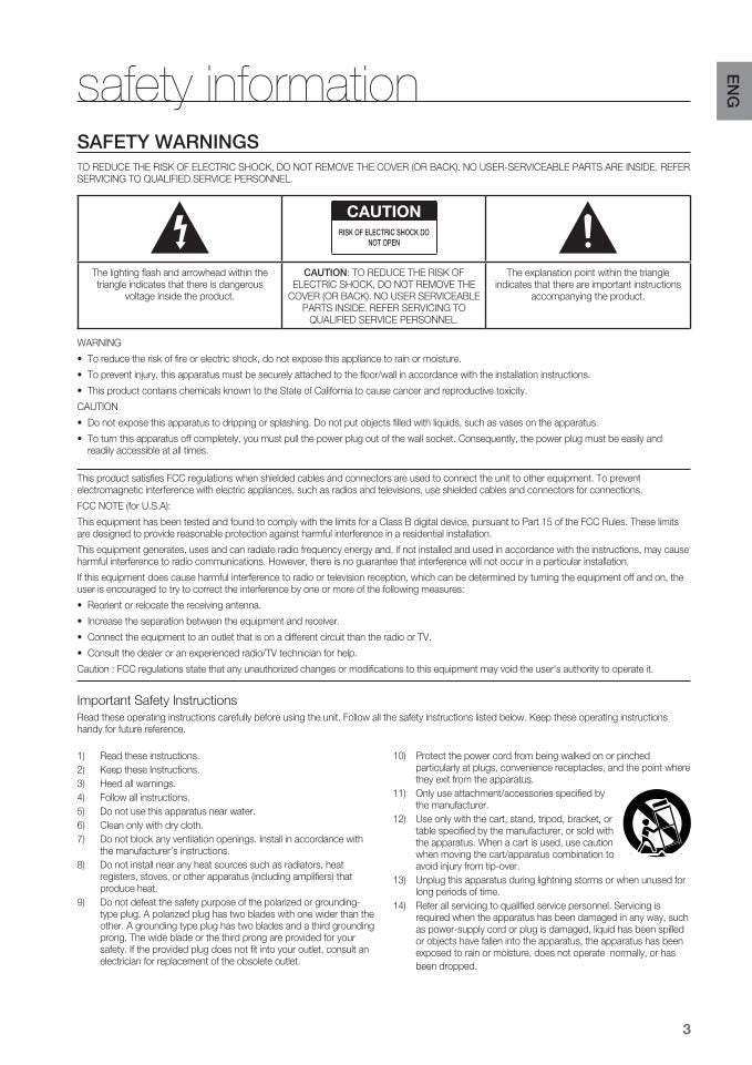 Samsung HWF850 Audio System Operating Manual