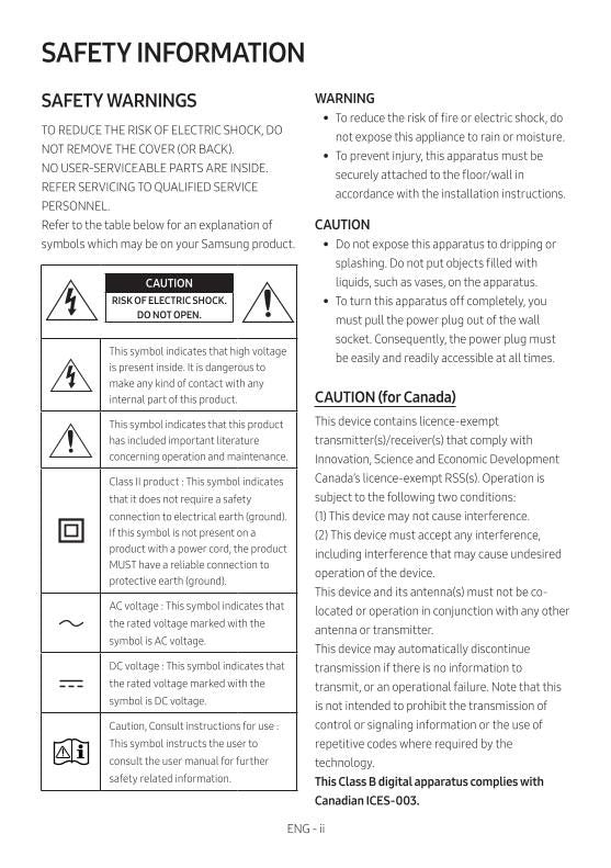 Samsung HWR650ZA Sound Bar System Operating Manual