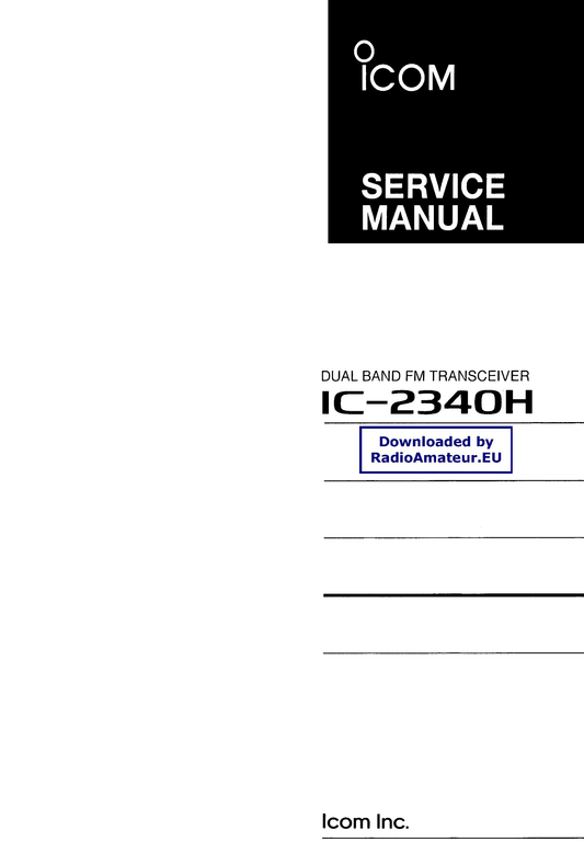 Icom IC-2340 H Dual Band Transceiver Service Manual (Pages: 61)