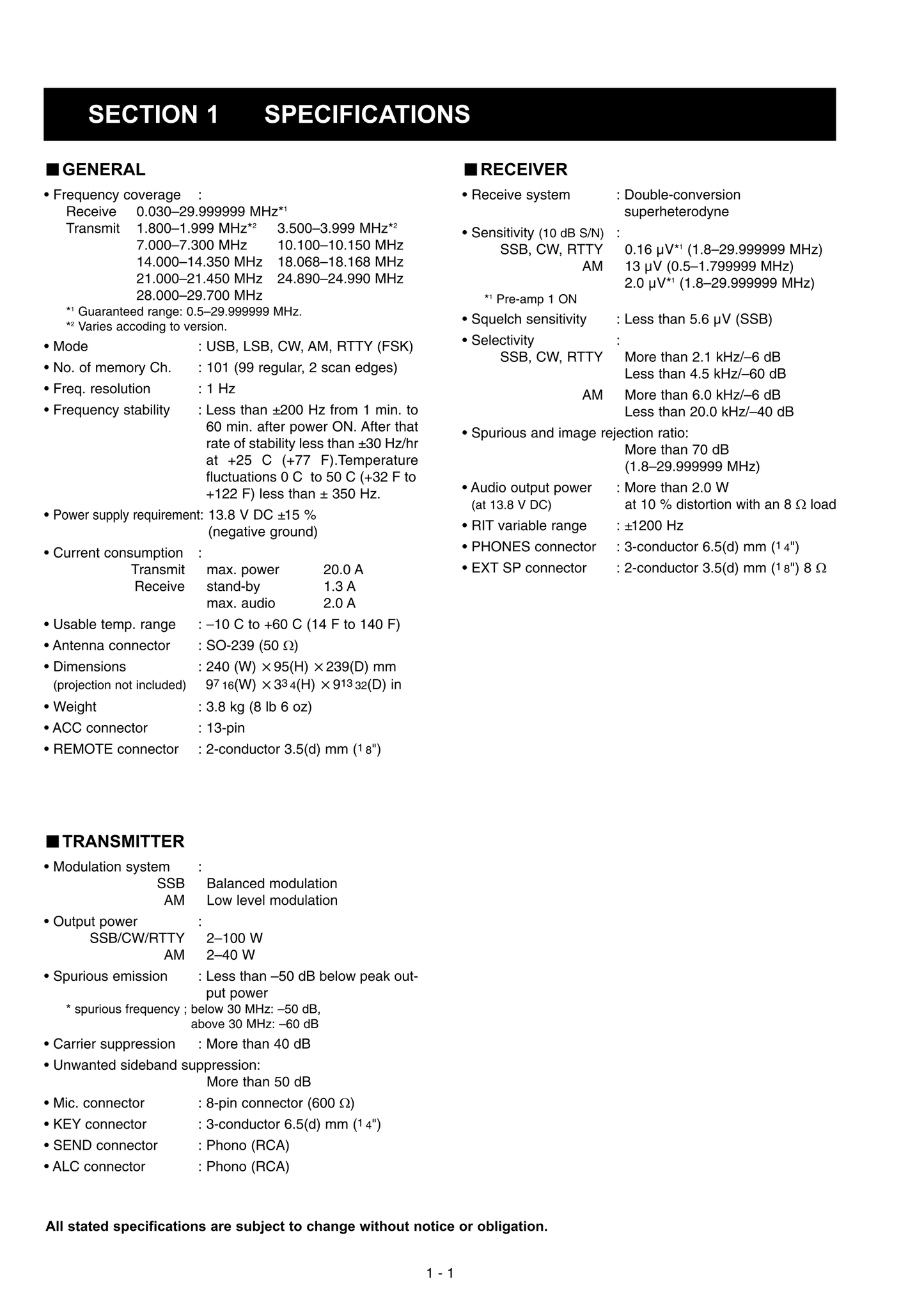 Icom IC-718 HF Transceiver Service Manual (Pages: 206)