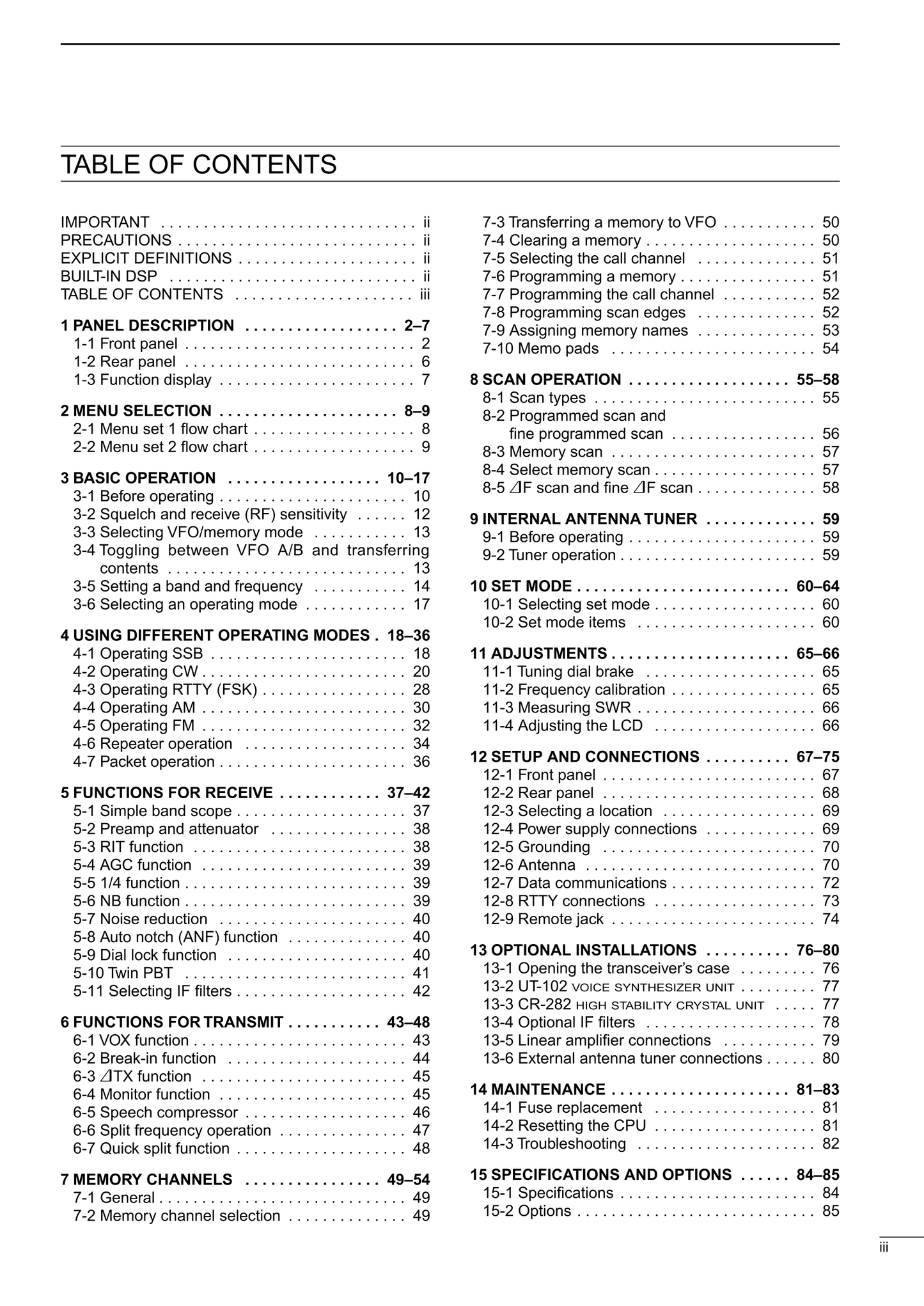 Icom IC-746 All Mode Transceiver Owner/ User Manual (Pages: 88)