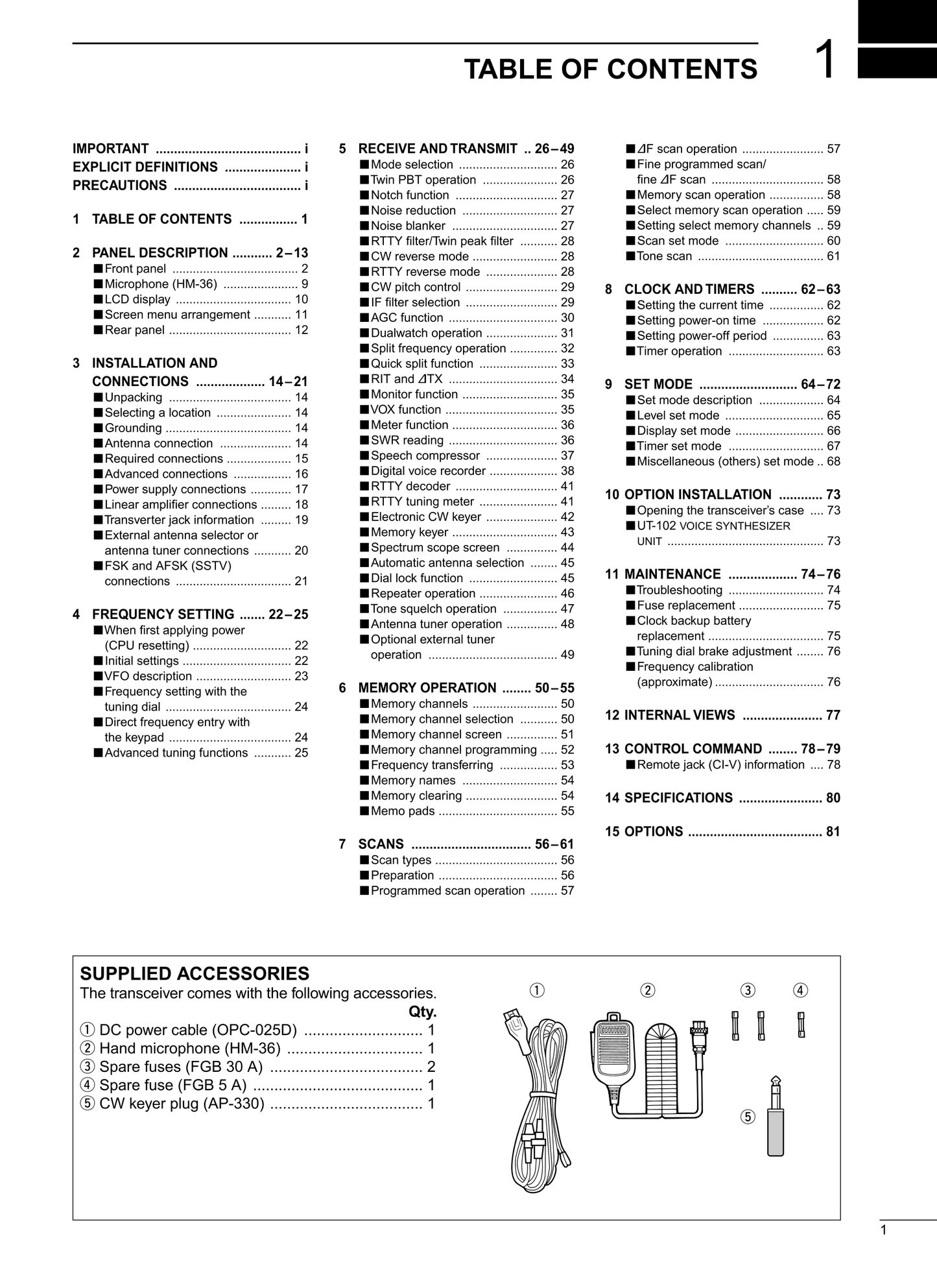 Icom IC-756PRO All Mode Transceiver Owner/ User Manual (Pages: 84)