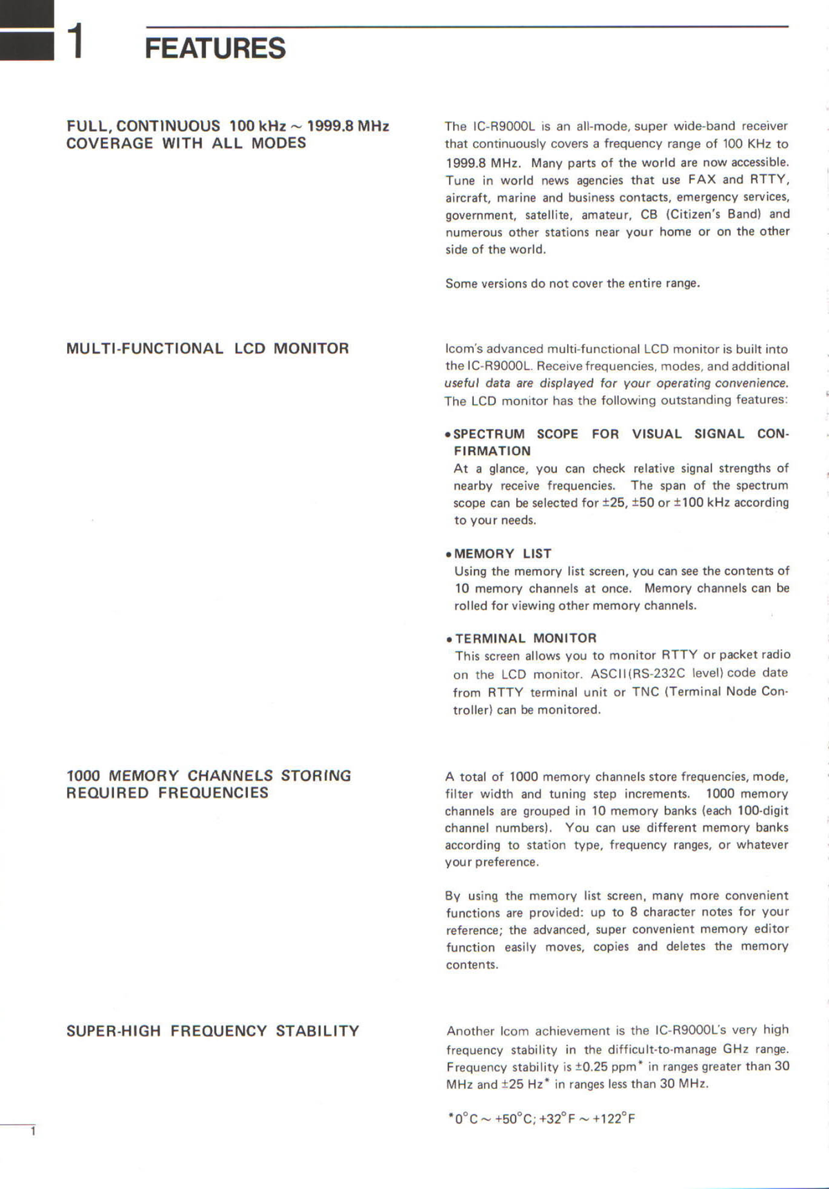 Icom R9000 Manual Icom IC-R9000 L Communications Receiver Owner/ User Manual (Pages: 72 ...