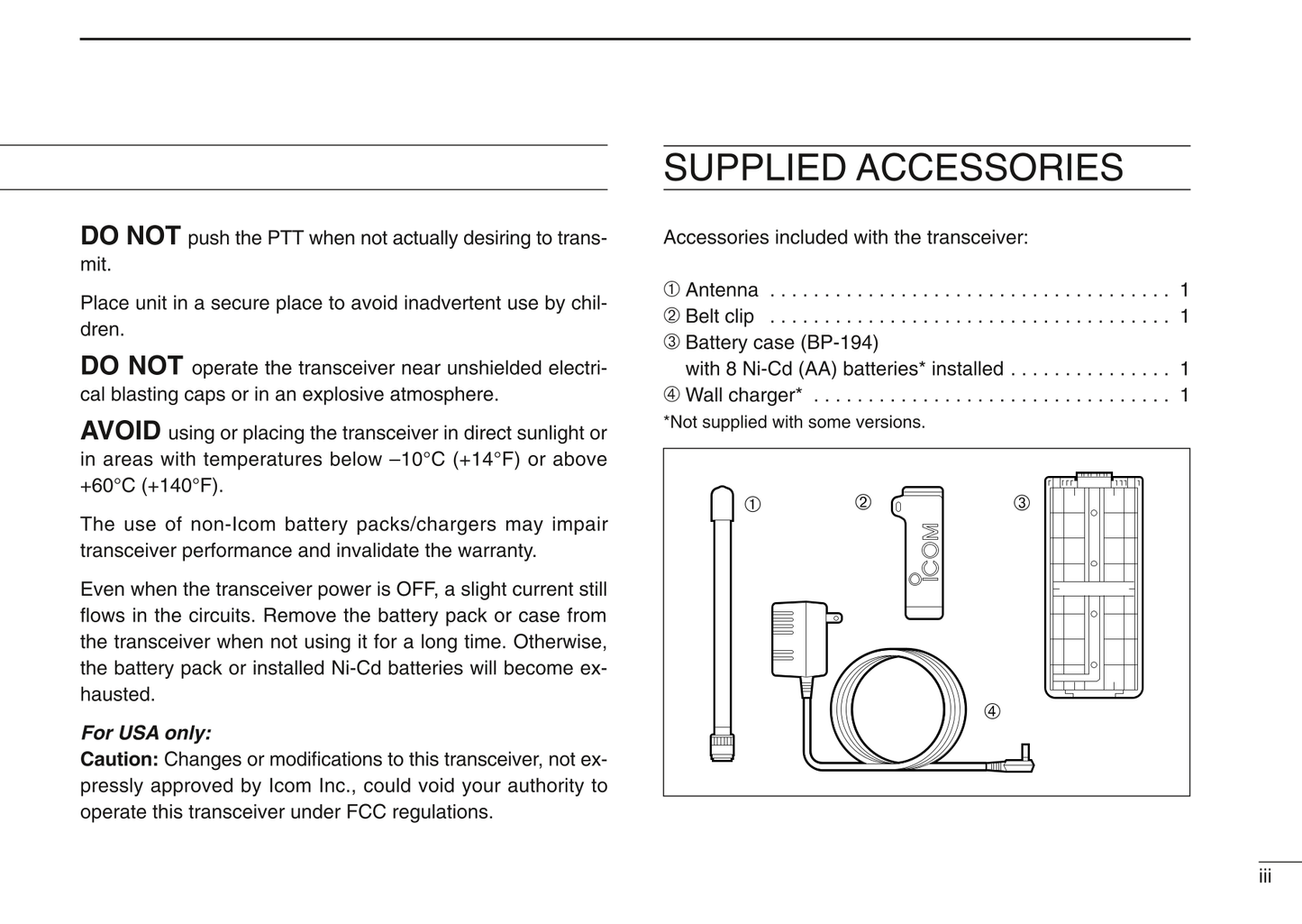 Icom IC-T2H FM Transceiver Owner/ User Manual (Pages: 50)