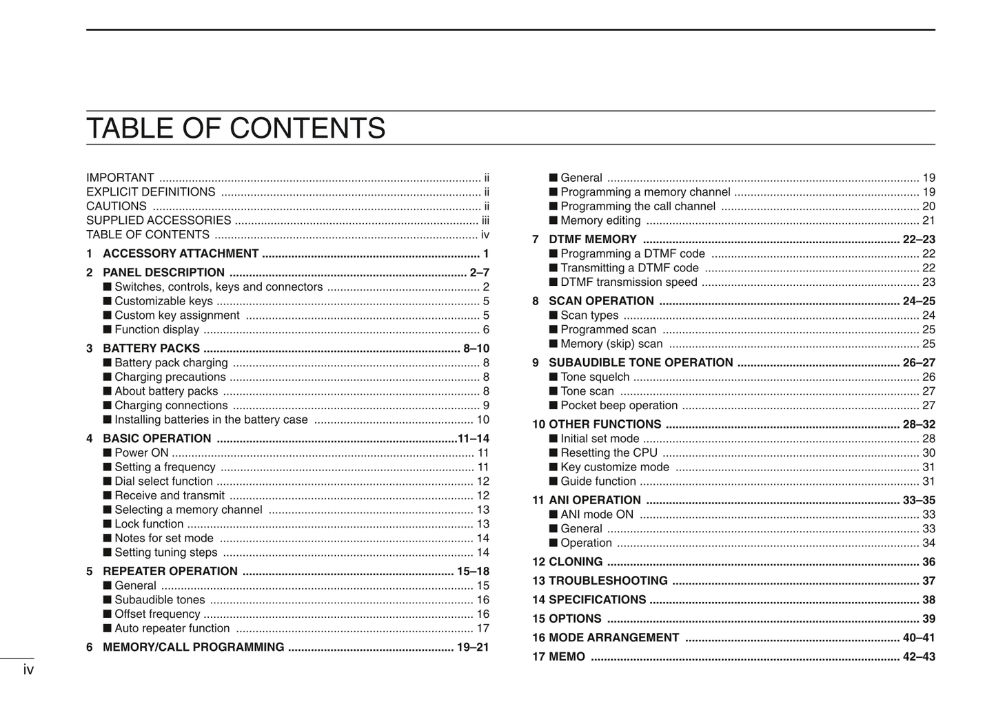 Icom IC-T2H FM Transceiver Owner/ User Manual (Pages: 50)