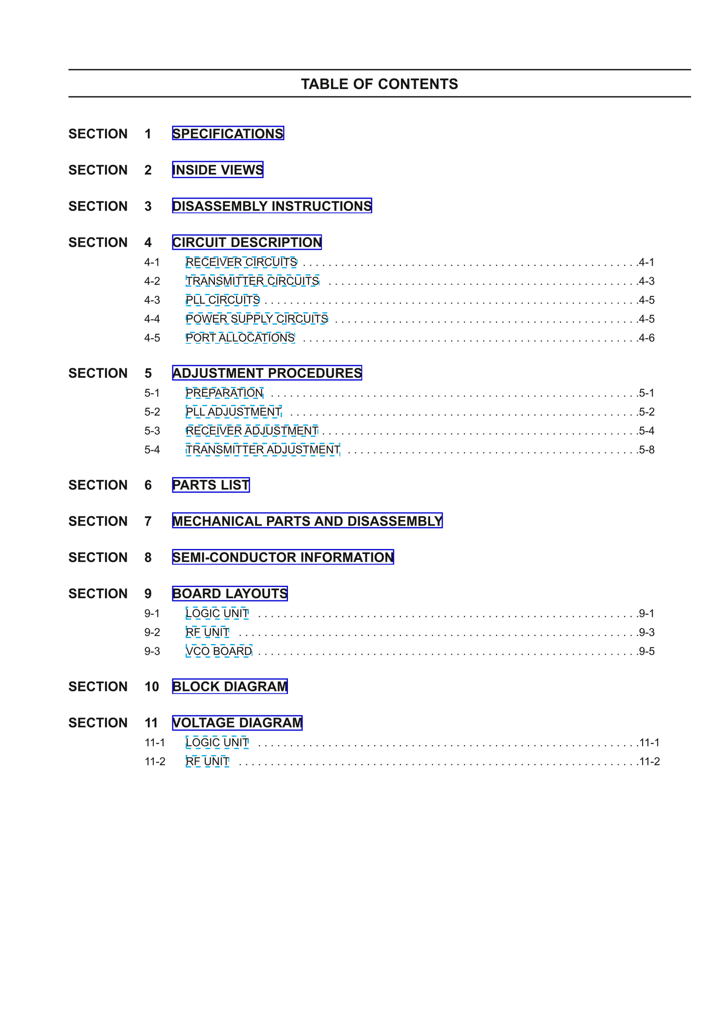 Icom IC-T81 A & E FM Transceiver Service Manual (Pages: 53)